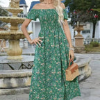 💖👗Limited Sale 57% OFF🌹Women's Elegant Floral Off-Shoulder Dress