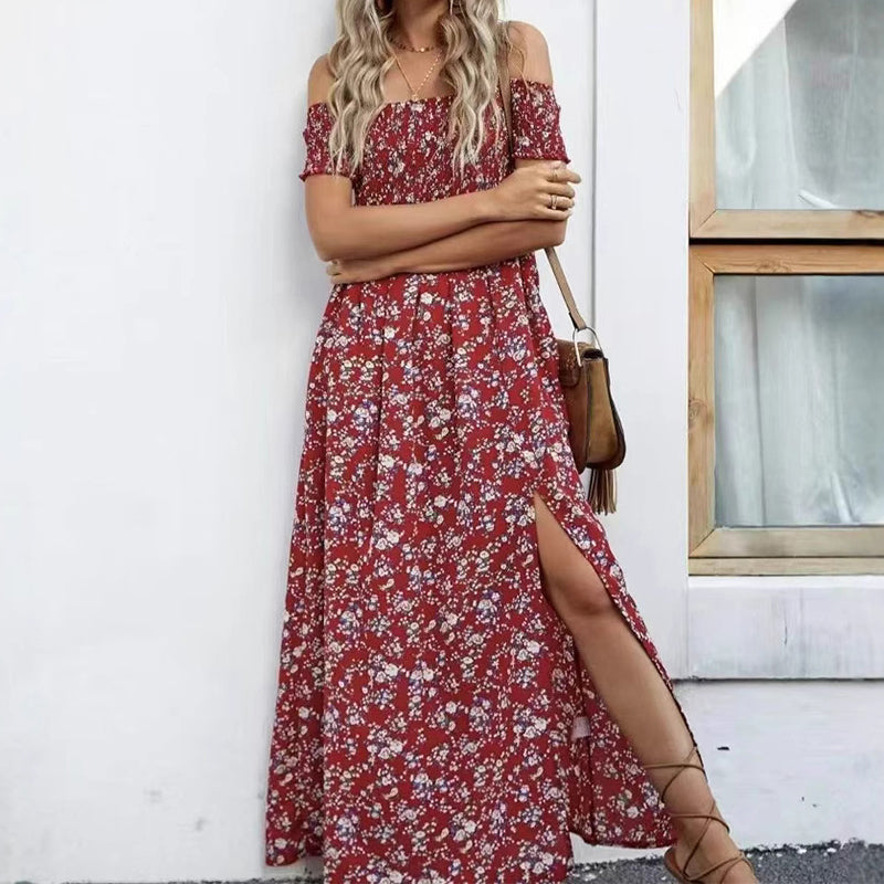 💖👗Limited Sale 57% OFF🌹Women's Elegant Floral Off-Shoulder Dress