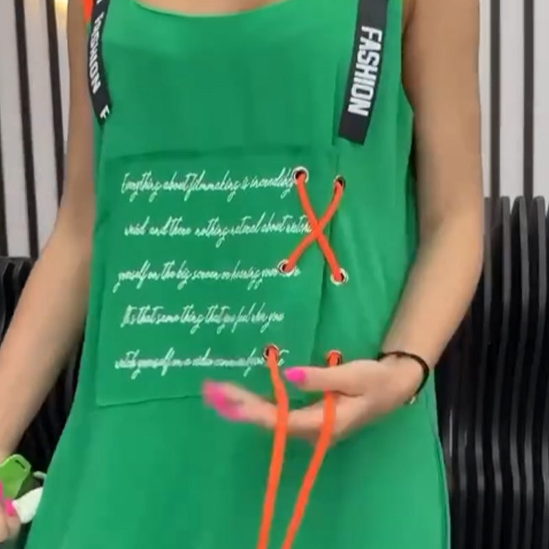 💖A must-have to catch the eye! Women's casual printed sleeveless dress🌴