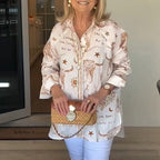 🤩 Ladies' long-sleeved loose button shirt 👚 casually stylish, get it with one click!