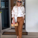 🤩 Ladies' long-sleeved loose button shirt 👚 casually stylish, get it with one click!