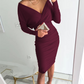 💥Sizzling Hot! Women's Ruched V-Neck Bodycon Dress — Sculpt Your Curve🔥
