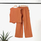 Limited Time Offer 65%💕 Two-piece set 👖✨ of wide-leg trousers in a solid breasted vest