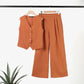 Limited Time Offer 65%💕 Two-piece set 👖✨ of wide-leg trousers in a solid breasted vest