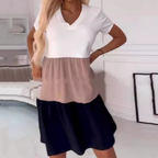 🌸 Contrasting V-neck long skirt|One click to grasp the sense of 💫 relaxation