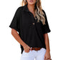 🎀Brand - New! Women's Lapel Loose Short Sleeve Top - A Fashion Must - Have 🌈