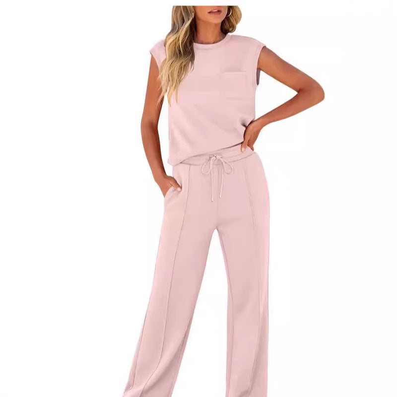 🌸 Sleeveless drawstring pants|loose and not strangled, relaxed at home in summer