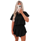 🛍️ Casual T-shirt × skirt two-piece set, casual and chic one-click get!