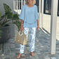 💥FLASH SALE 57% OFF💥Women’s Printed Pants & Crew Neck Top Set