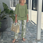 💥FLASH SALE 57% OFF💥Women’s Printed Pants & Crew Neck Top Set