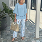💥FLASH SALE 57% OFF💥Women’s Printed Pants & Crew Neck Top Set