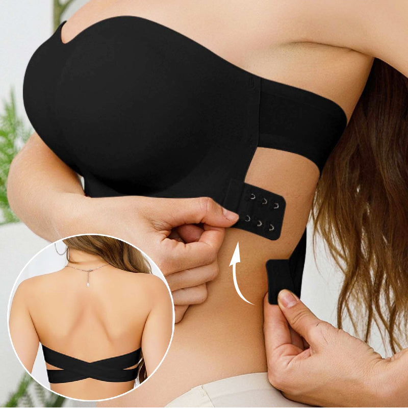 ✨Hot Sale🔥Women's Non-Slip Strapless Wireless Bra with Crossover Side Closure