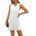 💕 Gentleness meets practicality! V-neck mini slip dress 👗, full of elegance!