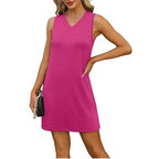 💕 Gentleness meets practicality! V-neck mini slip dress 👗, full of elegance!