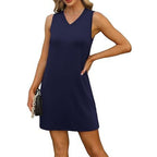 💕 Gentleness meets practicality! V-neck mini slip dress 👗, full of elegance!