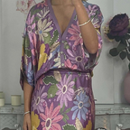 🎊 2025 New Luxury Outfits! Hand-embroidered V-neck silk maxi dress, limited sale 👑