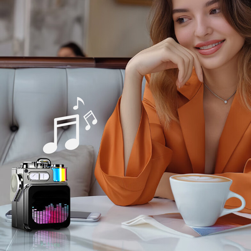 🌟🎒Tiny but Mighty! Portable Wireless Bluetooth Speaker - Fits in Your Mug, Roars Like a Bear!🔊☕🐻