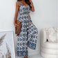 👗 Women's trend-printed open-back jumpsuit|tassel belt design, unlocking the sense of ✨ chic vibe