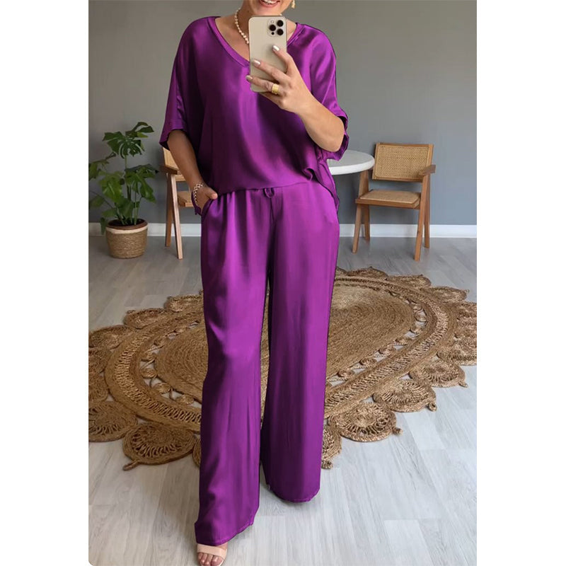 ✨ Silky Crit! Loose satin suit, limited-time special | It feels like going out with a cloud wrapped in it