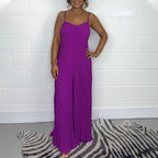 Spaghetti straps × pleated texture, and loose jumpsuits unlock the "slack and spicy". 💃👖