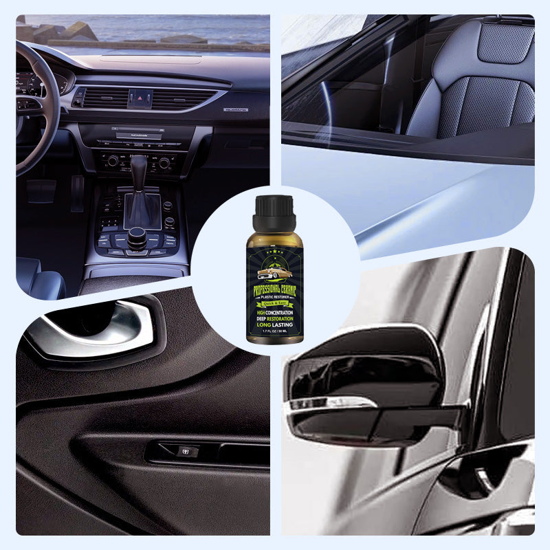 🚗✨Car Plastic Revival Kit! Restore & Shine with Protective Coating💎