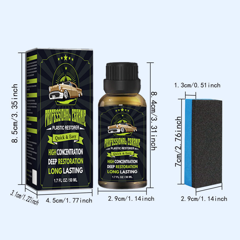 🚗✨Car Plastic Revival Kit! Restore & Shine with Protective Coating💎