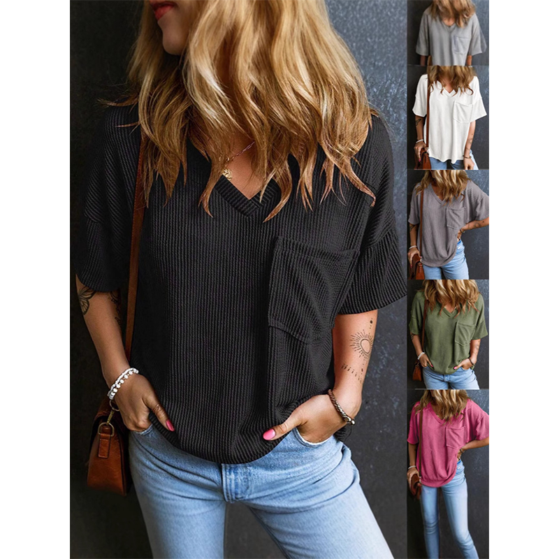 🔥 Summer retro just needs! Corduroy V-neck sleeveless top|with a textured feel ✨