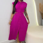 👑No More Boring Dresses✨ Women’s Cap Sleeve Split Dress | Flattering Fit