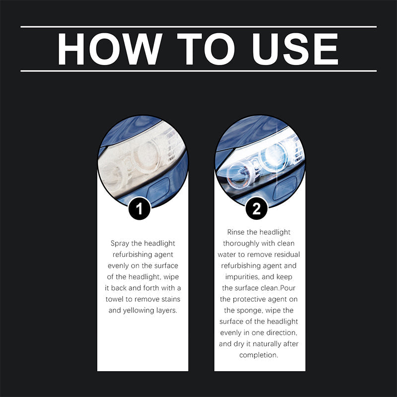 🔥Buy 2 get 1 free Yellow headlights savior! 1 set of new and translucent ✨ 5-step restoring new lights