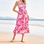 🌺Cross Halter Floral Dress | Sleeveless Summer Romance