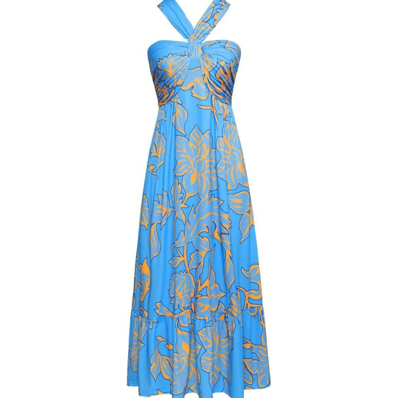 🌺Cross Halter Floral Dress | Sleeveless Summer Romance