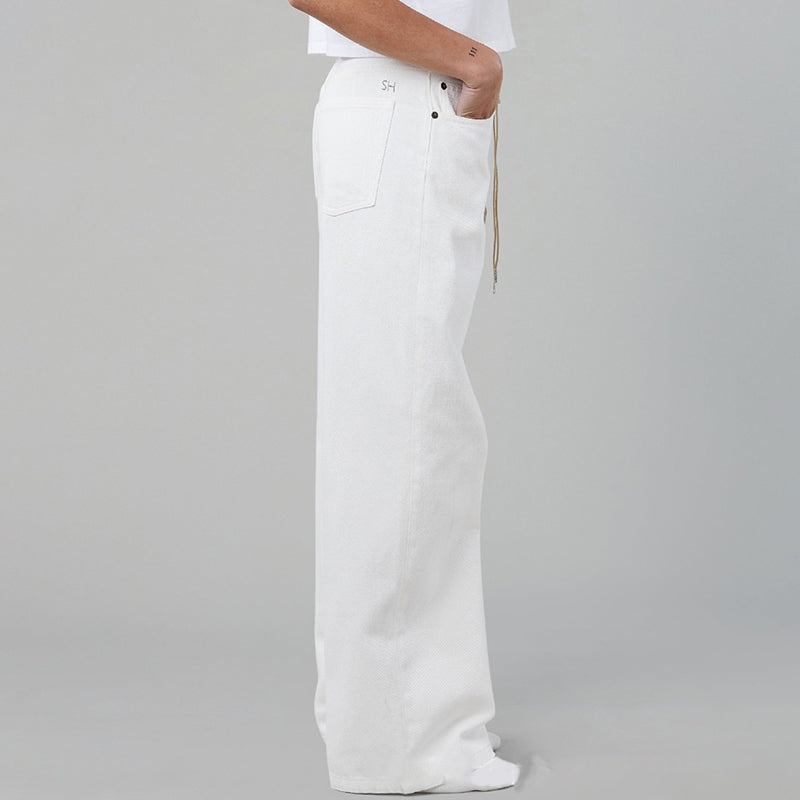 🎀 Salt and sweet! Drawstring adjustable low-rise wide-leg pants for multiple wears 👖