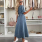 🔥👖 Retro Women's Denim Button-Down Shirt Dress