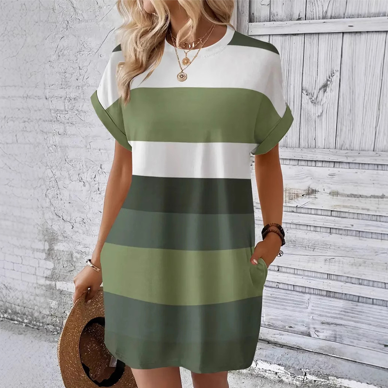 🌞Women's Casual Round Neck Dress | Soft Fabric, Everyday Ease
