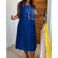 ✨Women's Sleeveless Dress | Button Pockets & Sunny Days