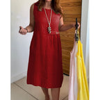 ✨Women's Sleeveless Dress | Button Pockets & Sunny Days