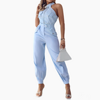 🔥Summer Model Vibes🔥 Women's Sleeveless Crop Top & High - Waist Pants Set 👙✨