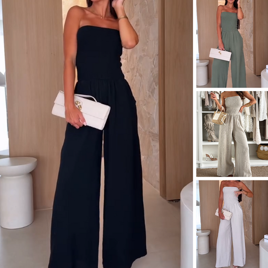 🇫🇷Off-the-Shoulder Wide-Legged Jumpsuit | Chic & Effortless🌿