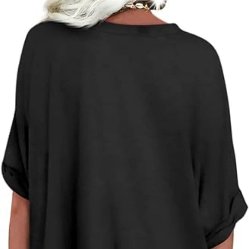 😌9.99! Women's Casual Loose V - Neck Top | Relaxed & Chic Style