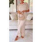 👗Women's Casual Hollow - Out Maxi Dress Set | Boho Vibes✨