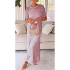 👗Women's Casual Hollow - Out Maxi Dress Set | Boho Vibes✨