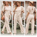 👖Women’s High Waist Wide Leg Jumpsuit | Chic All - Day Ease