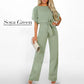 👖Women’s High Waist Wide Leg Jumpsuit | Chic All - Day Ease