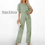 👖Women’s High Waist Wide Leg Jumpsuit | Chic All - Day Ease