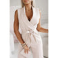👩🏻 Sleeveless V-neck jumpsuit | Small / Commuter Party, tall and thin in summer