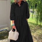 🌿 Lapel slit ankle skirt|loose cut Slightly flared hem, a pear-shaped figure to cover the flesh