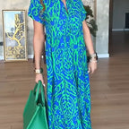 👗 Printed A-line maxi dress | Loose Tibetan meat, daily wear, loose and temperamental ✨