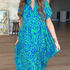 👗 Printed A-line maxi dress | Loose Tibetan meat, daily wear, loose and temperamental ✨