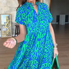 👗 Printed A-line maxi dress | Loose Tibetan meat, daily wear, loose and temperamental ✨