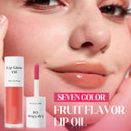 🍓🌸 Fruity and floral lip oil|Burst water moisturizing Mirror water, tender enough to pinch out water~